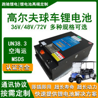 跨境出口高尔夫球车观光车锂电池48V72V 105Ah