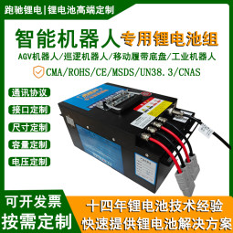 AGV搬运小车锂电池48V40Ah磷酸铁锂履带底盘电池带通讯